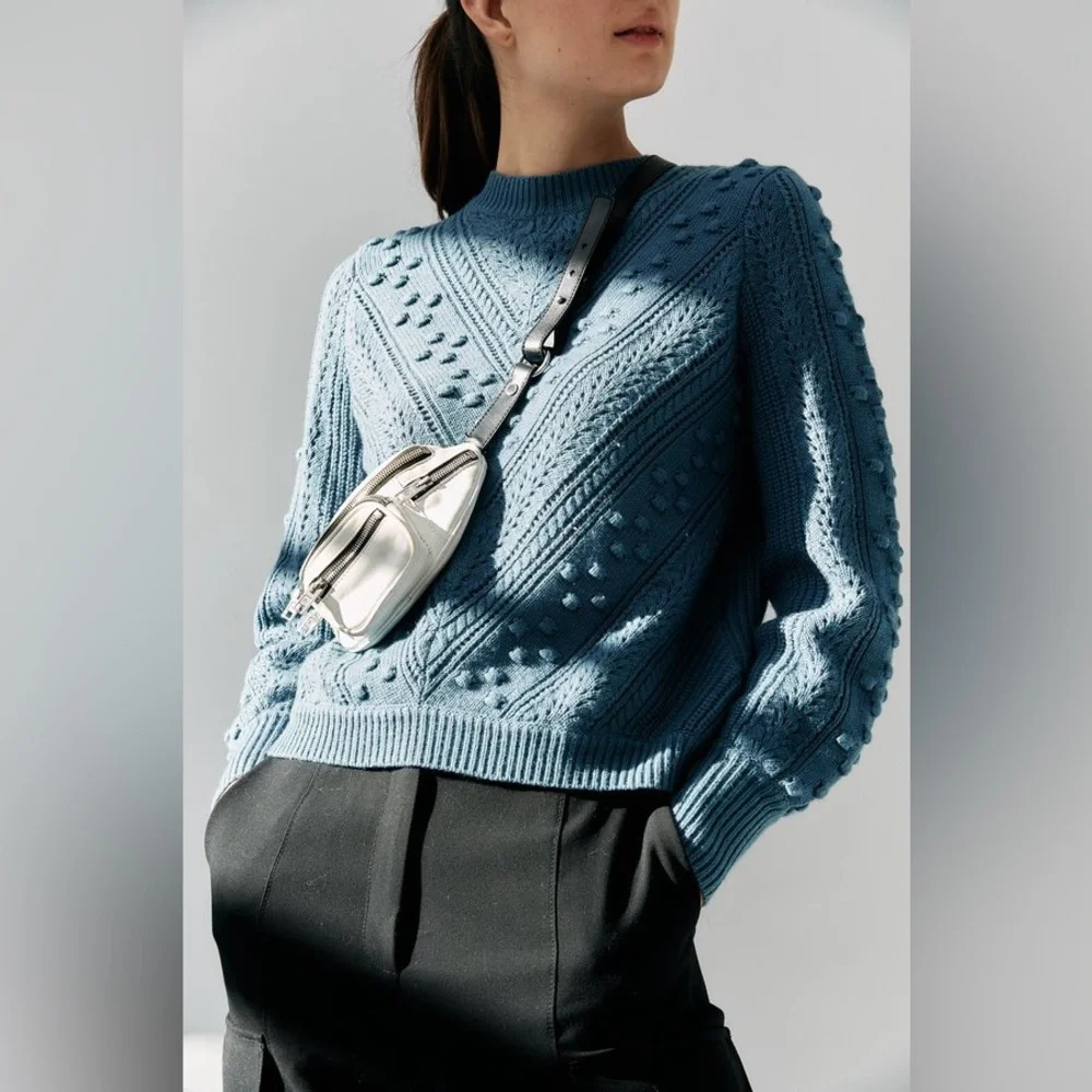 Sézane Solal Jumper in Vintage Blue | Size S - Picture 14 of 16